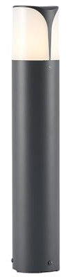 Lucande Utomhuslampa 'Paikea' (modern) i Svart av aluminium/grå zink (1 lamor, E27) - Väglampa, pollare, vägbelysning, sockellampa