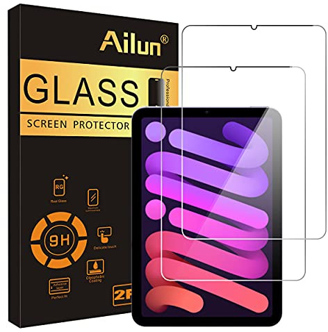 Ailun Screen Protector for iPad Mini 7 A17 Pro 7th Gen 2024 & Mini 6th Gen 2021 Release, 8.3 Inch,Tempered Glass 2.5D Edge,iPad Mini 7 & 6,Case Friendly,2 Pack