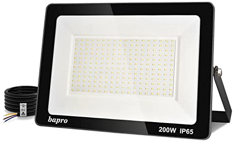 loyal 200W 20000LM LED Strahler Außen 6000K Kaltweiß LED Außenstrahler, IP65 Wasserdicht LED Sicherheitsleuchte Scheiwerfer, Superhell Innen- und Außenleuchten LED für Gärten Garage Hinterhof Flur