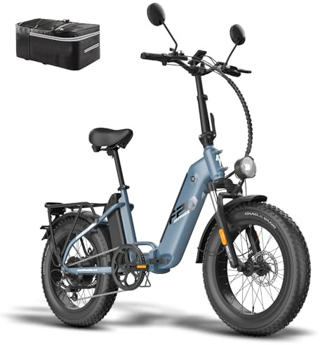 Fafrees FF20 Polar E Bike Klapprad Erwachsene Straßenzulassung [ Offiziell ] Elektrofahrrad Fatbike 20 Zoll 48V 12AH*2 Akkus, Herren E-Bike Damen 150KG, 45km/h Elektro Mountainbike Ebike StVZO.