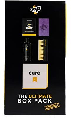 Crep Protect Shoe Care Pack - COMPACT Premium Sneaker Cleaning Kit with 9 x Sneaker Wipes, 1 x Suede & Nubuck Eraser, 3.38 Oz Cleaning Solution, Microfibre Cloth & Brush