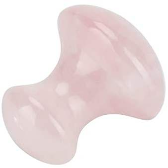 Eujgoov Rosenquarz Massagestein Pilzform Für Gesicht Und Augen Naturstein Kalt Wärme Anwendung Beauty Massage Tool