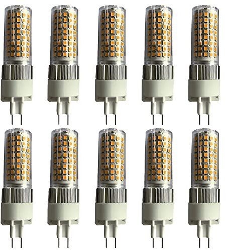 PAZWAHF Lampadine LED G8.5 in ceramica dimmerabili, lampadina G8.5 Bi-Pin con base a mais, 12 Watt 1200LM angolo del fascio 360°, 3000K 4000K 6000K CA 110V~240V (confezione da 10)