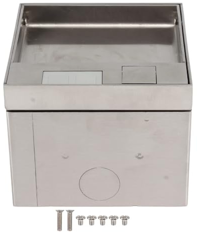 EU Einbausteckdose, Edelstahl Bodensteckdose PC Wasserdicht Unterputzdose AC250V Lösung für Fußbodensteckdose für den Innen- und Außenbereich Steckdosenzubehör