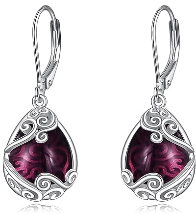 Mondstein Ohrringe für Damen 925 Sterling Silber Filigran Mondstein Tropfen Ohrringe Leverback Schmuck Geschenke
