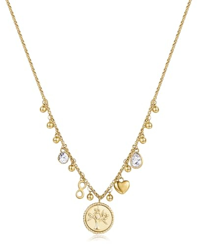 Brosway Collana Donna in Acciaio | Collana Con Cristalli E Simbolo Albero Della Vita | Collezione Chakra - BHKN101