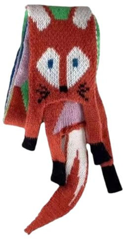 SOYDAN Niedlicher Fuchsschal - Schal mit Fuchsmuster, weicher und warmer Winterschal für Frauen und Mädchen für Outdoor, Innen, Kälte, Wintergeschenk