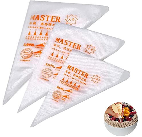 trabag 300 unidades de mangas pasteleras desechables, 3 tamaños, mangas pasteleras desechables, mangas pasteleras grandes, accesorios para hornear, mangas pasteleras desechables para decorar galletas,