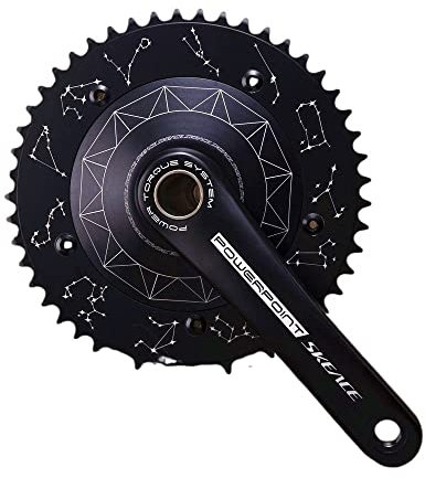 QmeNa Kurbelgarnitur 49t Bike Crank 4 9t 165mm. Single Speed Track Bike Crankset Teile Fahrradteile Crankset