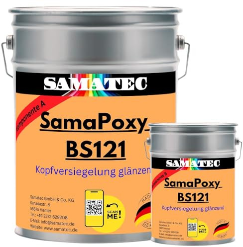 Kopfversiegelung Versiegelung 2K Epoxidharz Bodenbeschichtung glänzend SamaPoxy BS121 (1Kg)