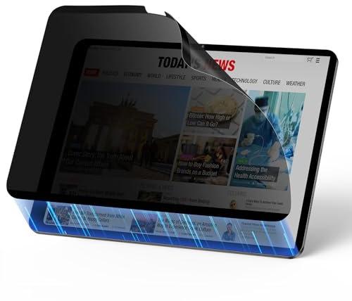 ESR Protector Pantalla Magnética para iPad Air 13 Pulgadas (2024), Película Magnética de Privacidad, Filtro de Privacidad Extraíble, Antiespía a 30 grados, Desmontable y Reutilizable, Acabado Mate