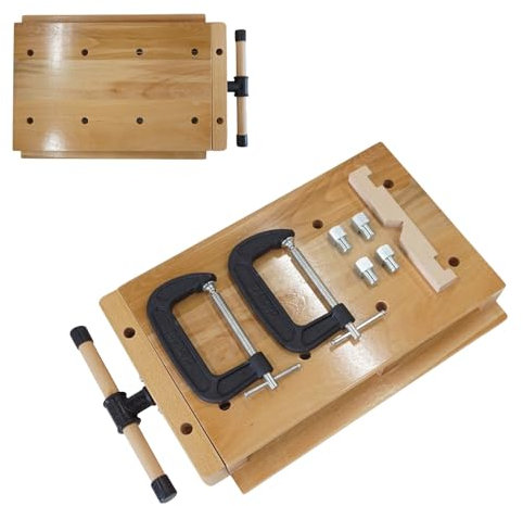 Tragbare Hobelbank - Schraubstock, Vielseitig Verstellbar Werkbänke, Werktisch Aus Buchenholz, Einstellbar Hartholz Werkbank, Desktop Arbeitstisch, Für Die Befestigung Und Verarbeitung Von Holz