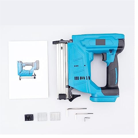 Agrafeuse, 20V électrique cloueuse électrique cloueuse agrafeuse cadrage cloueuse agrafeuse meubles agrafeuse travail du bois outil électrique pour les projets de menuiserie, professionnels (Color :