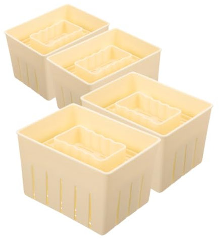 PRETYZOOM 4pcs Cheese Pressing Plate Tofu Press Mold for Kitchen Home DIY Cheese Making Supplies