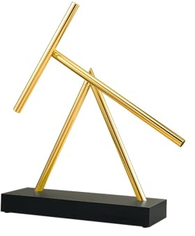 The Swinging Sticks Original Basic Schwarz & Goldoptik | Elegante Deko mit schwingender Bewegung | Kinetik-Skulptur für stilvolle Räume | Außergewöhnliche Geschenkidee für Büro & Zuhause