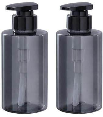 Kunststoff-Seifenspender, nachfüllbar, Flüssigseifenspender, Lotionspender, Pumpflasche für Zuhause, Badezimmer, Küche, Schlafzimmer, 300 ml, Grau, 2 Stück