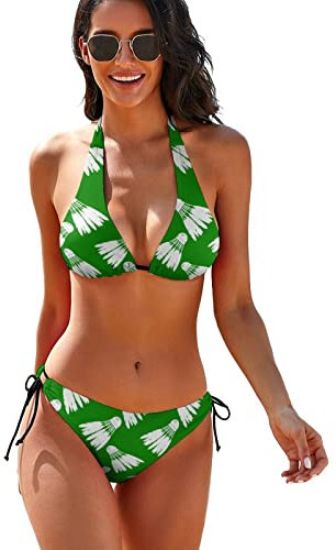 Pansexual Pan Pride Damen-Bikini-Set, zweiteiliger Badeanzug für Frauen, Neckholder-Badeanzug, Badminton, XXL