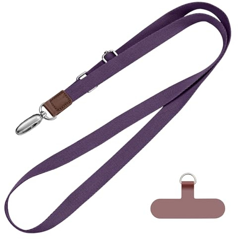 CHUQING Chaîne de téléphone portable, cordon universel réglable, dragonne (violet, violet foncé)