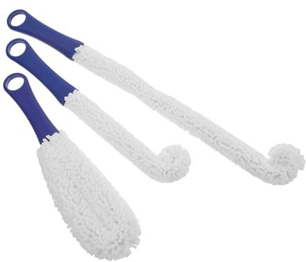 Alipis 3pièces Brosse De Nettoyage Flexible Pour Carafes à Vin Bouteilles Verres Set De Outils De Lavage