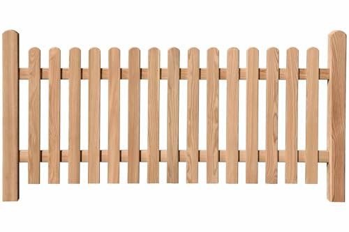 Vorgartenzaun Lärche 180x80 cm – Holzzaun-Set GENUA für DIY Selbstmontage – PEFC-zertifiziert, wetterfest & nachhaltig – inkl. Edelstahlschrauben & Aufbauanleitung