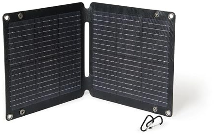 BERGER 2GO Solarpanel | Faltbares Solar Panel mit USB-A & USB-C | Solar Ladegerät für Smartphone & Tablet | IP65 | Outdoor Camping Zubehör (14 W)