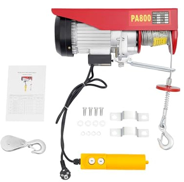 Palan électrique, treuil électrique de 220 lb, élévateur électrique, câble électrique de 100 kg, palan électrique pour garage, entrepôt, usine