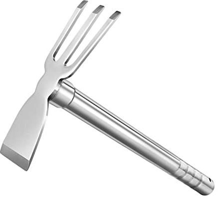 MFMEXUL Zappa da Casa in Acciaio Inox per Giardino Strumento Manuale Multifunzione per Estirpare Erbacce Pratico per Scavo Facile Portatile Adatto a Giardinag, D