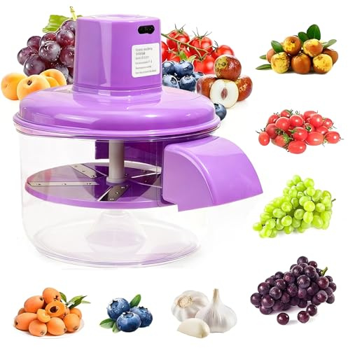 Electric Grape Peeling Machine,Automatic Grape Peeler Machine for Garlic & Cherry Tomatoes,Skin Remover Tool for Small Fruits, Rechargeable,Effortless Peeling for Home Kitchen Use (Purple)
