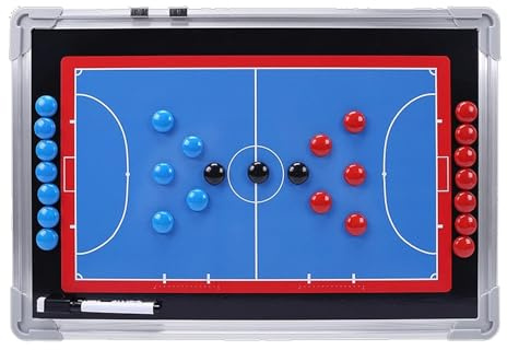 Taktiktafel Fußball Zubehör, Fußball Magnetic Taktikbrett mit Abwischbarer Oberfläche, Strapazierfähiges Material, Inklusive Spielfiguren und Markern, Beidseitig Verwendbar