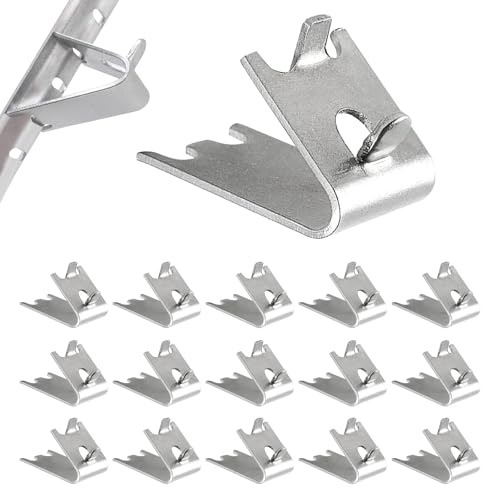 16 Pcs Freezer Shelf Clip, Stainless Steel Replacement Shelf Clips for Freezers Fridge Shelf Support Square Buckles Clips for Refrigerator