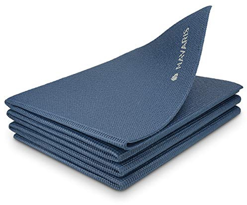 Navaris Tapis de Yoga Pliable antidérapant - Tapis Yoga de Voyage 173 x 61 x 0,4 cm - Tapis de Sol à mémoire de Forme - Fitness Gymnastique Pilates