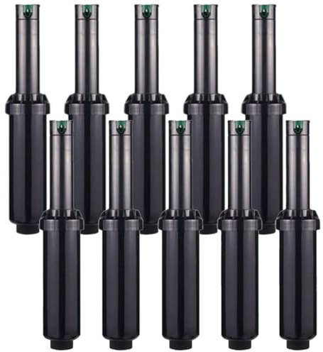 Suinga Aspersor de Riego Hunter SRM-04 1/2'' | Pack 10 Aspersores de Turbina Ajustable 40°-360° | Alcance 4 a 9,4 Metros | Difusor para Sistemas de Riego Automatico en Jardines