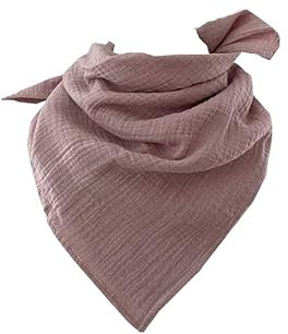 Glückspilz | Musselintuch Kinder | Musselin Schal Kinder | Baby Dreieckstuch | Musselin Halstücher Kinder | 60 x 60 cm | Rosa