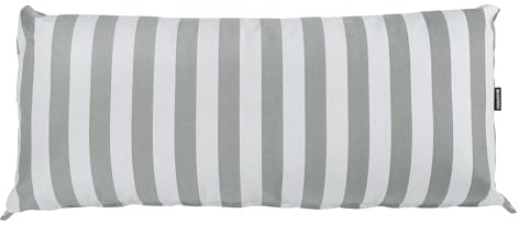 Happers Cuscino Schienale per Pallet da Esterno 120x45x20 cm Tessuto Antimacchia Sfoderabile Lavabile in Lavatrice Comfort Relax Righe Grigio