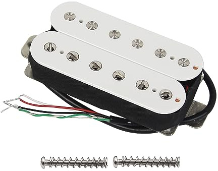 FLEOR Pickup Humbucker per chitarra bianca Pickup al ponte Alnico 5 14-15k