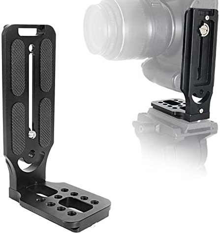 L Winkel Schnellwechselplatte 1/4 Stativplatte kompatibel mit Arca Swiss | L-förmige Quick Release Halterung, 1/4 Gewindeanschluss, für vertikale/horizontale Aufnahmen, stabil und leicht