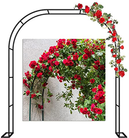 Arco De Jardín Metálico para Enredaderas De Rosas - 120cm, 140cm, 180cm, 200cm, 240cm, 280cm, 350cm - Decoración De Bodas Al Aire Libre (Tamaño: 280x220x40CM)