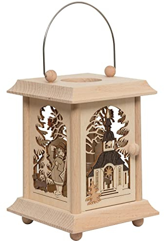Tischlaterne Laterne Holzlaterne - Original Erzgebirge * viele Verschiedene Motive wählbar * (Seiffen)