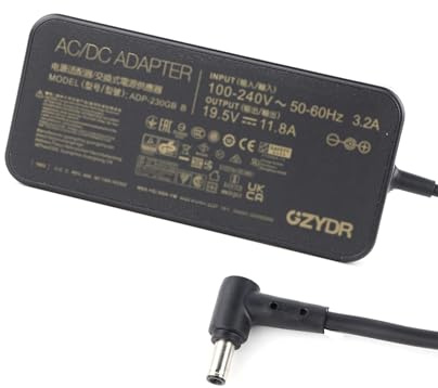 230W 19.5V 11.8A 6.0x3.7mm Adapter Netzteil Ladegerät ADP-230GB B Ersatz | für Asus GX501 GX501VI Zenbook Pro Duo UX581L UX581GV