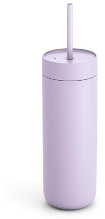 Fellow 20 oz Carter Carry Vacuum Insulated Tumbler for Water, Tea, Coffee, Smoothies, & more - Stainless Steel - Keeps Heat for 12 Hours/Stays Cold for 24 Hours-Leak-Proof Seal-Slim Width-Peri Twinkle