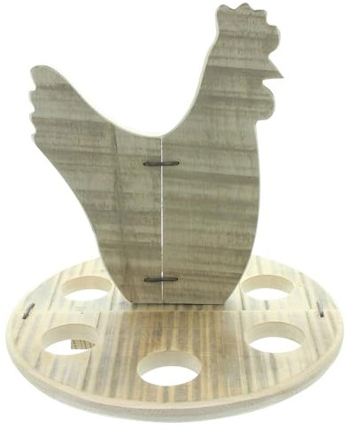 Eierhalter Henne, Holz, recycelt, einfache Selbstmontage Maße: Ø 27 x 26 cm