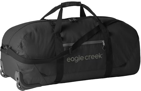 Eagle Creek No Matter What Reisetasche mit Rollen 130L I Mit Rollen & für viel Ausrüstung I Nachhaltige Rolling Duffel für Lange Reisen, Camping & Expeditionen I 130L Volumen I Black