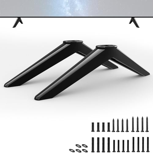 TV Stand for Philips TV Legs, for Philips TV Stand 32PFL4664/F7 43PFL4662/F7 43PFL4775/F7 50PFL4662/F7 50PUL7672/F7 55PFL5602/F7 55PFL5766/F7 65PFL5703/F7 with Screws, Black