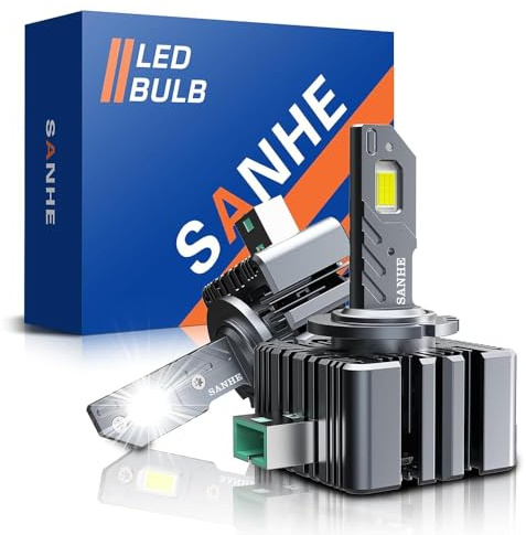 SANHE D3S/D3R LED Lampadine, 100W 22000LM Sostituisci Lampadine Allo Xeno HID OEM, Plug and Play - 2 Lampade