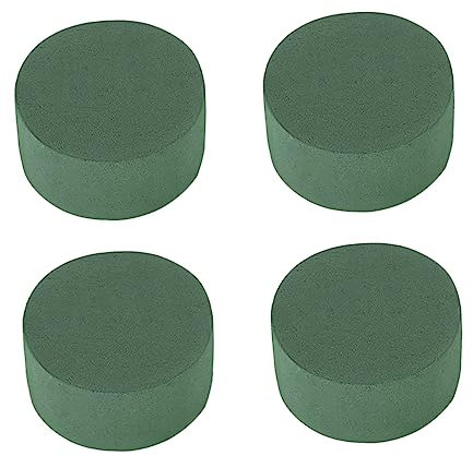 OFFSCH 4stücke Runde Blumenschaumblöcke Grüne Nasse Blumensteckmasse Für Arrangements Für Hochzeiten Und Veranstaltungen Saugfähig Und Langlebig