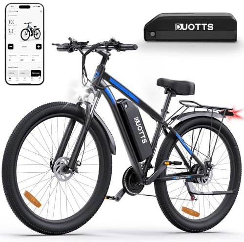 C29 Electric Bike, 29'' E-Mountain Bike with Double 48V 15Ah Removable Battery & 250W Powerful Motor, Professional 21-Speed with LCD Display, Electric Commuter Bicycle for Adults Men and Women