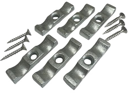 50mm (2 Inch) Zinc-Plated Turn Buttons with Screws - Pack of 6 | Durable metal thumb catches for shed doors, gates, rabbit hutches and cabinets