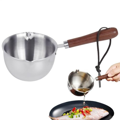 Bandeja compacta para calentar mantequilla - Olla de baño maría, bandeja para derretir chocolate | Calentador de mantequilla de acero duradero, cacerola de leche con agarre resistente al calor, m