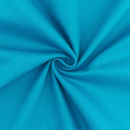 Canvas Stoff gewaschen | ab 50cm x 150cm (türkis) | 100% Baumwolle - Einfarbig/Uni - Leinenoptik