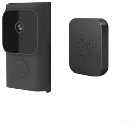 Campanello video wireless per esterni con 2 4G WiFi e audio bidirezionale per controllo app Tuya (nero)
